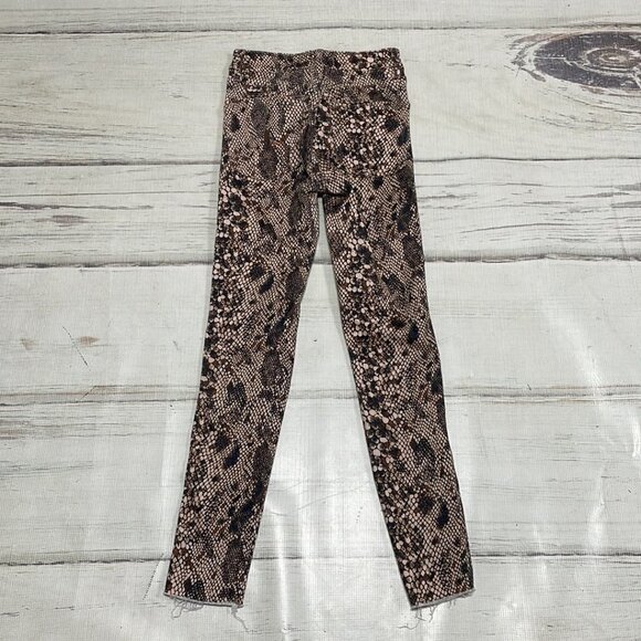 Free People We The Free Jeans NWT Two Faced Snake Skin Pockets Brown Size 24 - Picture 9 of 13